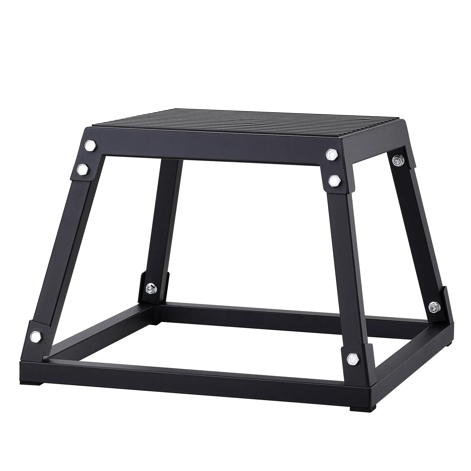 Plyometric Jump Box, 12 Inch Plyo Box, Steel Plyometric Platform and Jumping Agility Box, Anti-Slip Fitness Exercise Step Up Box for Home Gym Training, Conditioning Strength Training, Black - Image 8