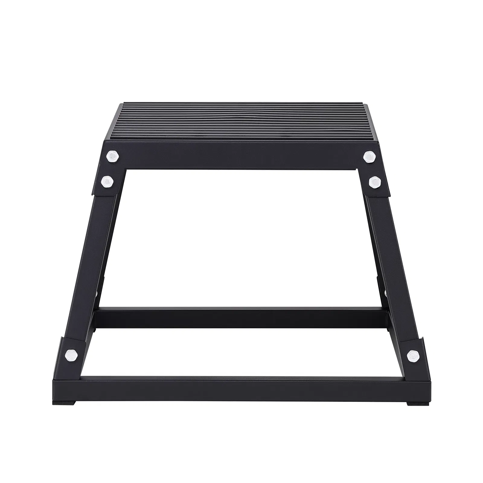 Plyometric Jump Box, 12 Inch Plyo Box, Steel Plyometric Platform and Jumping Agility Box, Anti-Slip Fitness Exercise Step Up Box for Home Gym Training, Conditioning Strength Training, Black