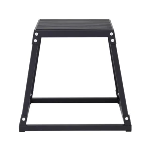 Plyometric Jump Box, 18 Inch Plyo Box, Steel Plyometric Platform and Jumping Agility Box, Anti-Slip Fitness Exercise Step Up Box for Home Gym Training, Conditioning Strength Training, Black