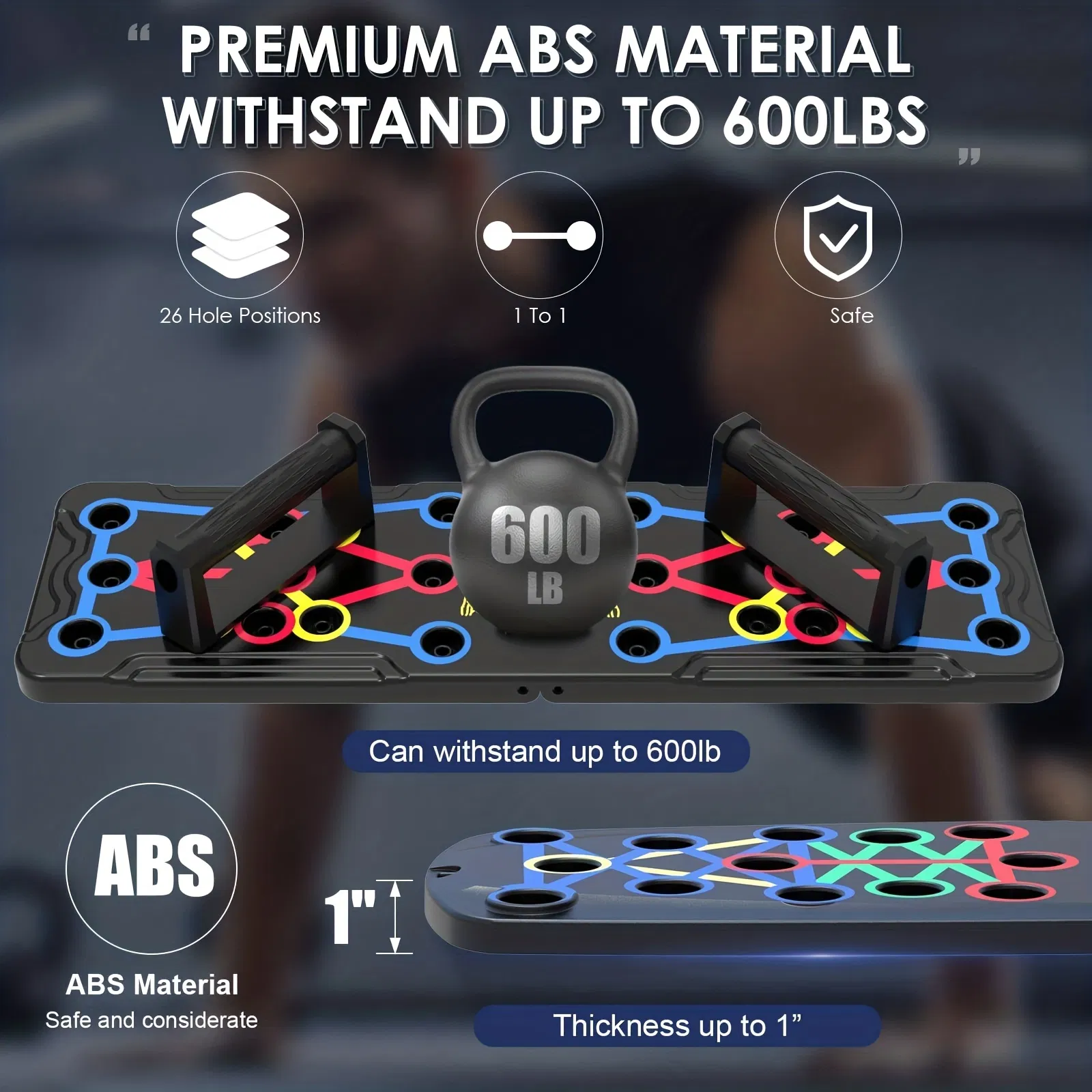 Push Up Board; Foldable Multi-Functional 20-In-1 Push Up Board; Chest Muscle Exercise Equipment For Men Women Fitness Training - Image 3