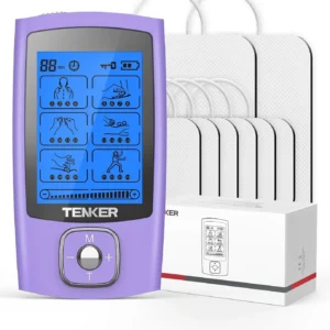 TENS Unit Muscle Stimulator, 24 Modes TENS EMS Machine for Pain Relief Therapy/Pain Management, Rechargeable Electronic Pulse Massager with 2"x2" and 2"x4" TENS Unit Electrode Pads