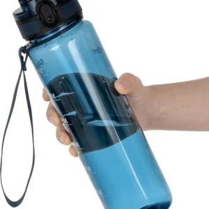 Water Bottle 32oz, Durable and Leakproof Water Bottles Motivational with Time Marker, Tritan, BPA Free, Gym,Travel,Home, School, Office, Gifts for Her, Women Men,Midnight Blue (1 Bottle)