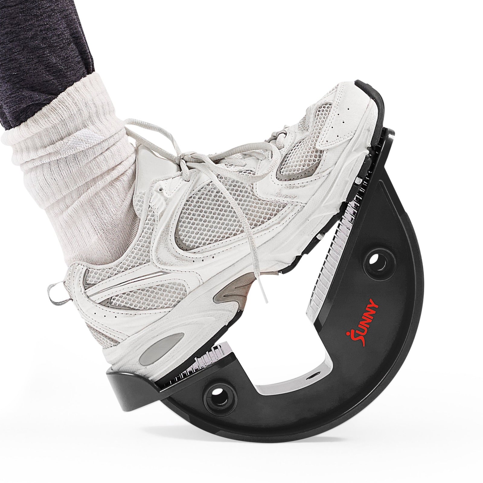 Sunny Health & Fitness Calf & Hamstring Stretcher and Foot Rocker (Grey) - NO. 108-GY - Image 3