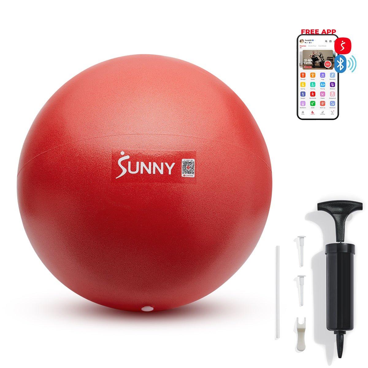 Sunny Health & Fitness Premium Pilates Ball 9” - Image 2