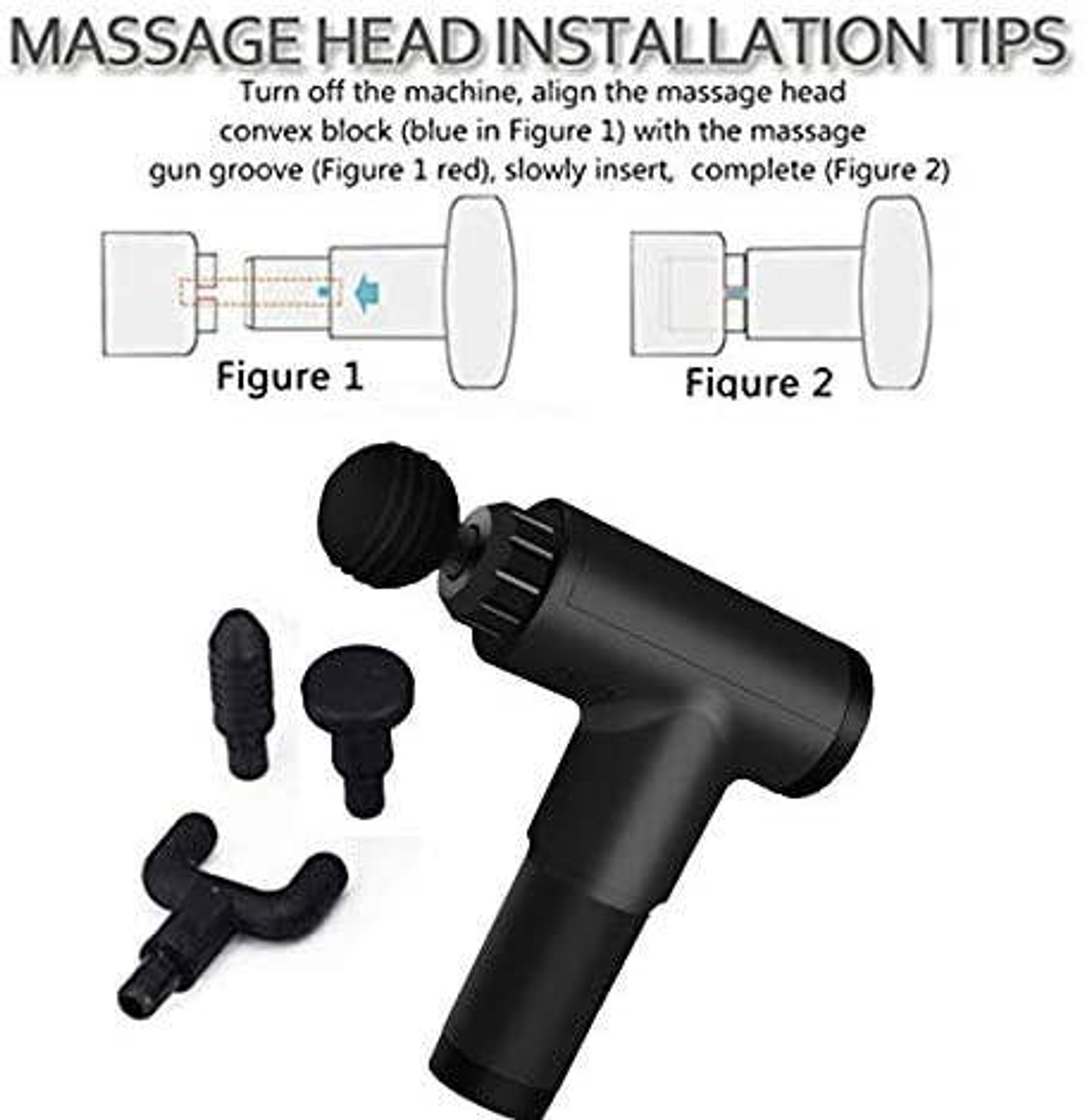 Deep Tissue Massager Gun with Changeable Heads - Image 3