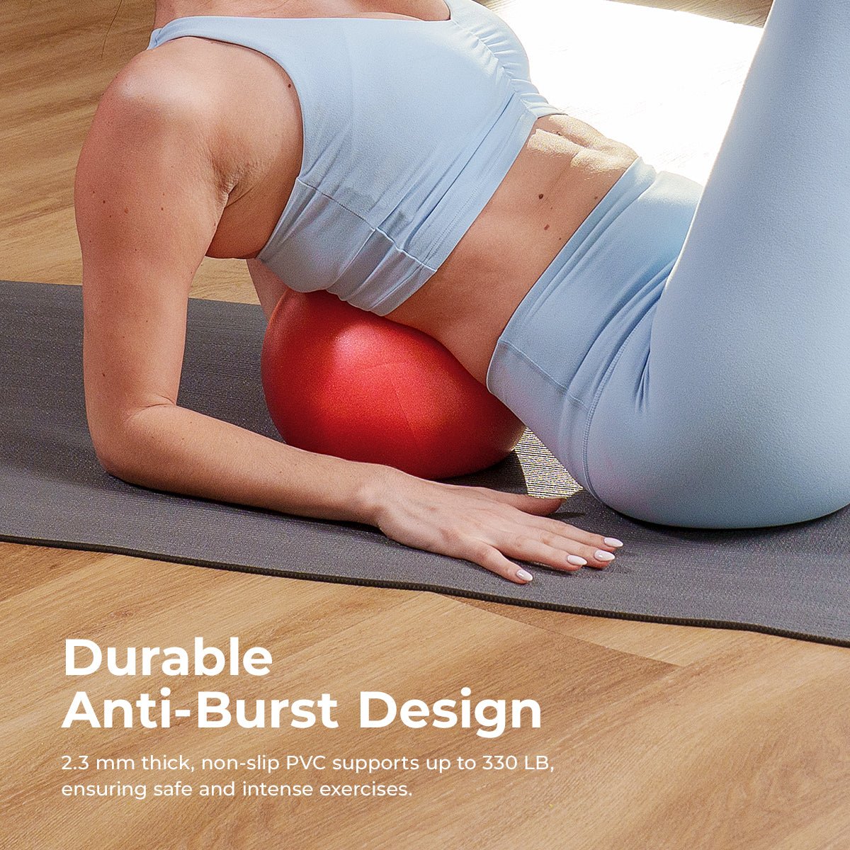 Sunny Health & Fitness Premium Pilates Ball 9” - Image 4