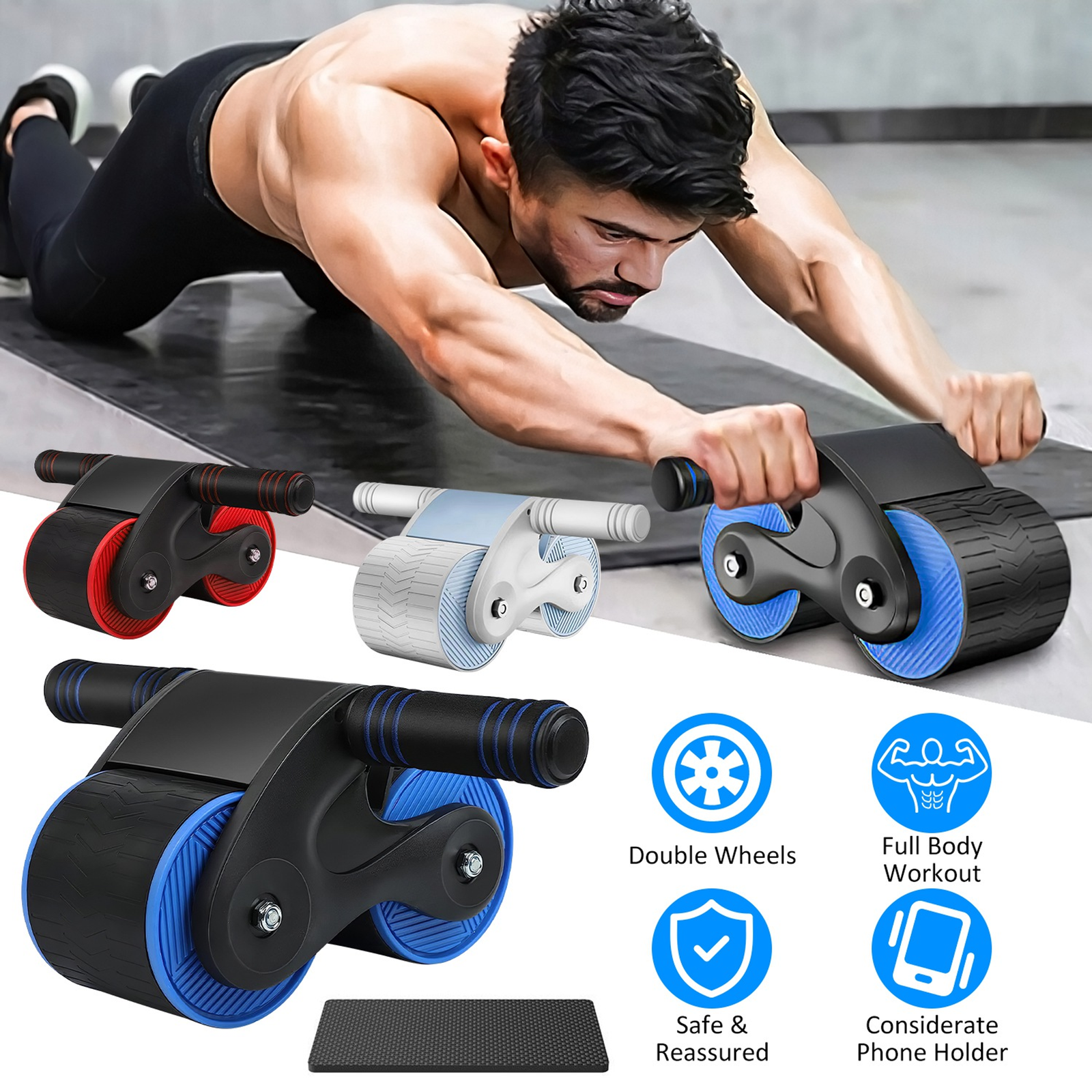 Automatic Rebound Abdominal Wheel Anti-slip AB Roller Wheel - Image 6