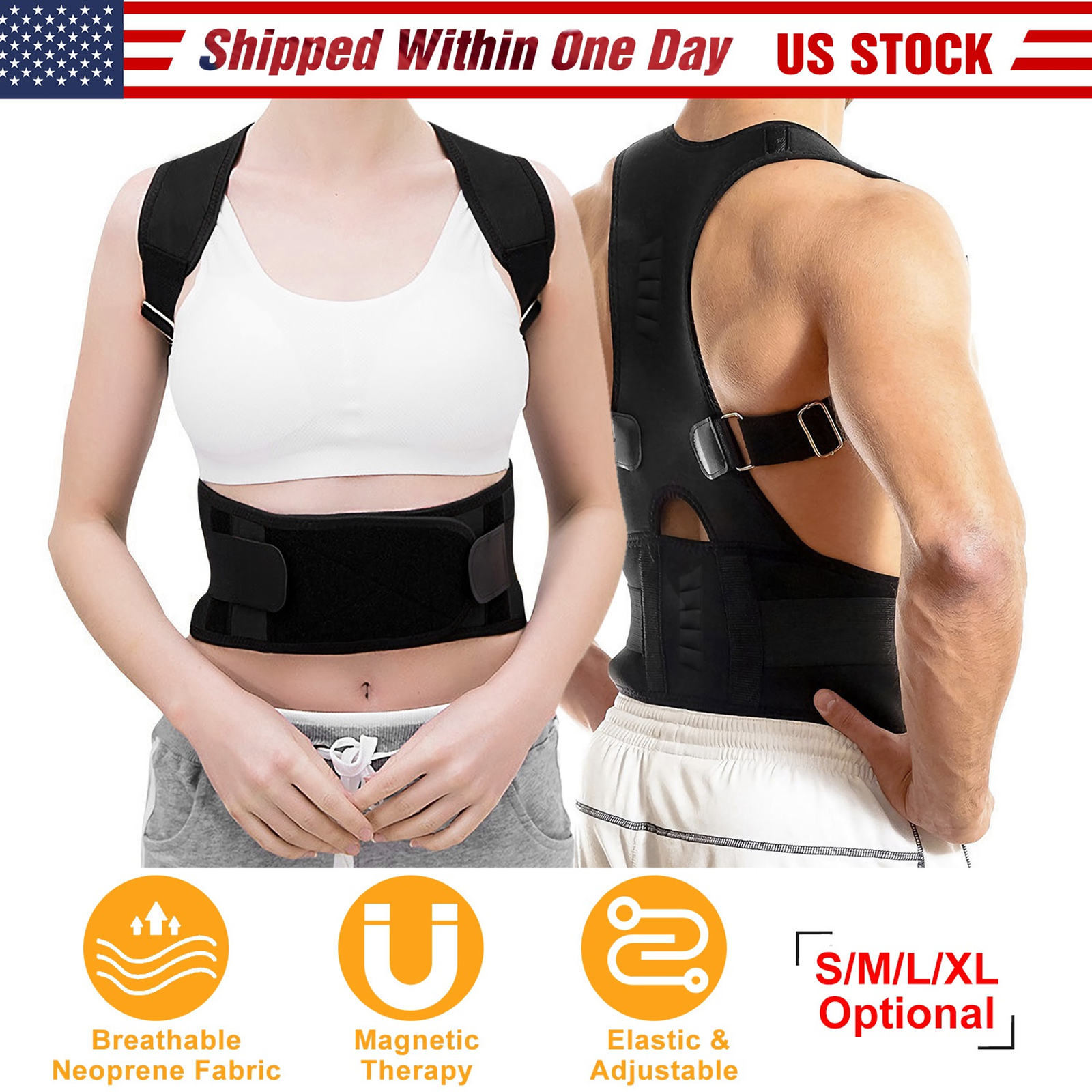 Unisex Posture Corrector Support Magnetic Lumbar - Image 3