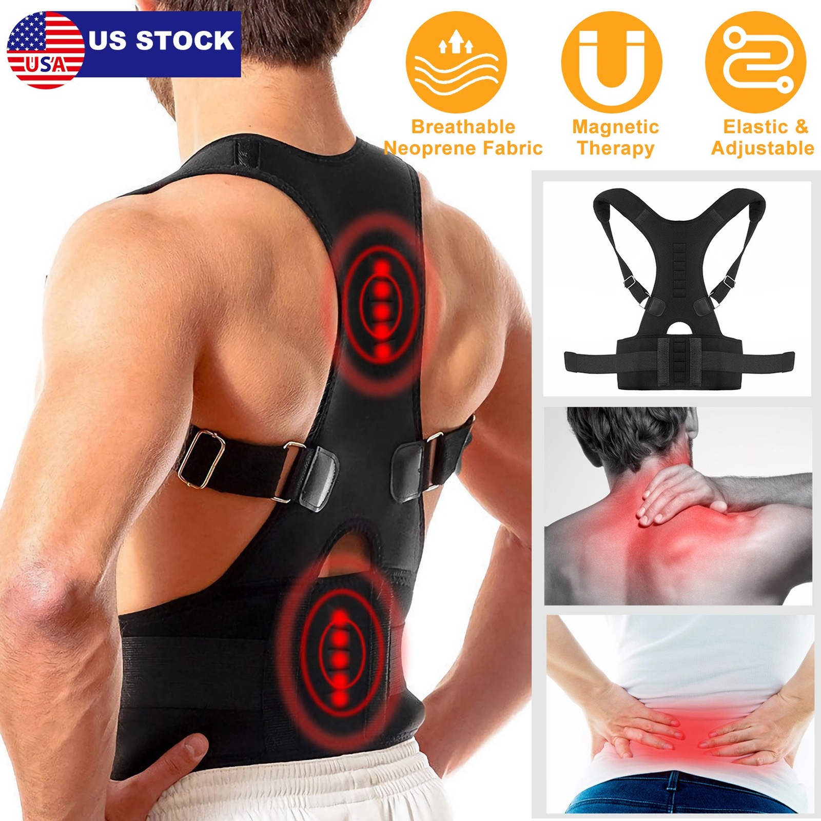 Unisex Posture Corrector Support Magnetic Lumbar - Image 4