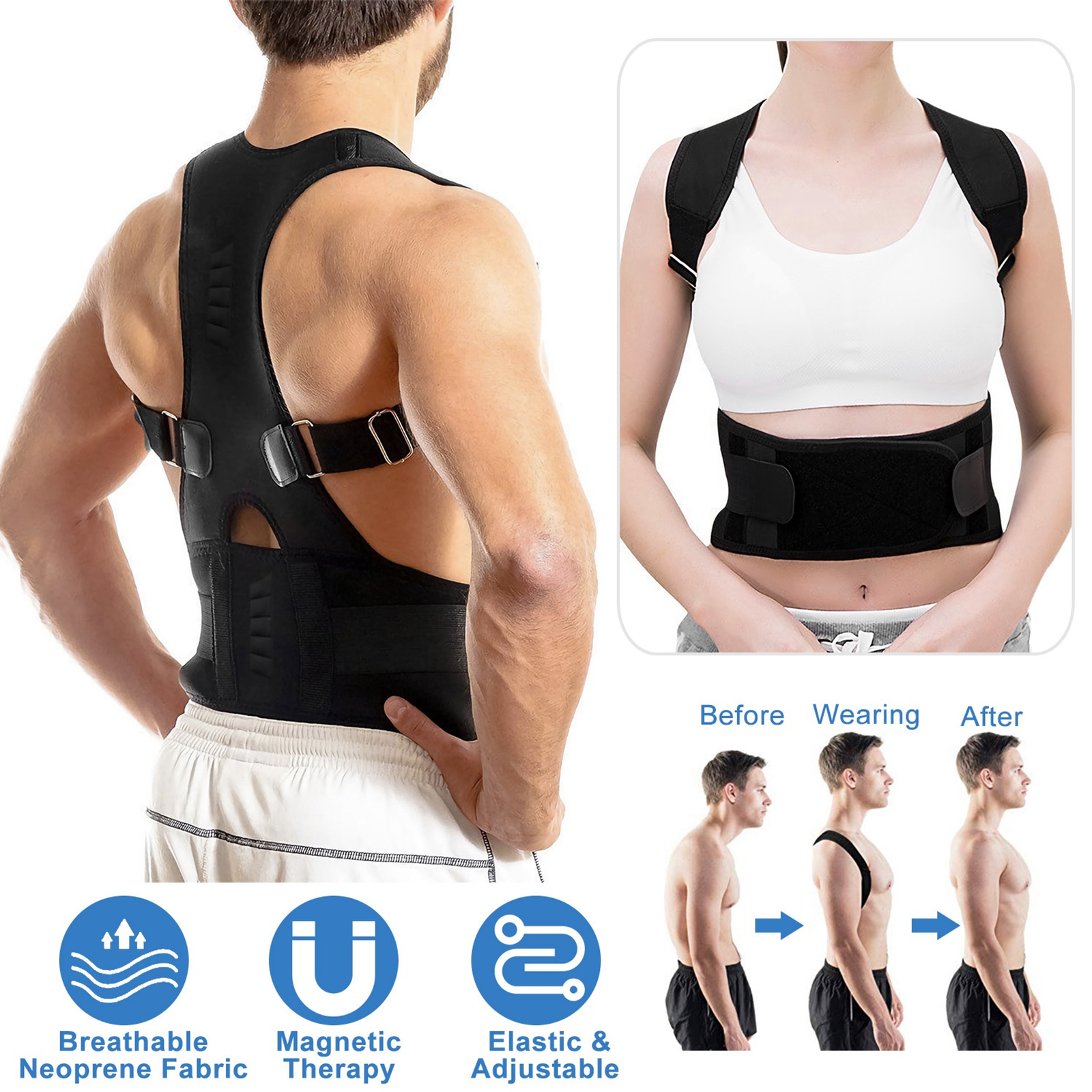 Unisex Posture Corrector Support Magnetic Lumbar - Image 9