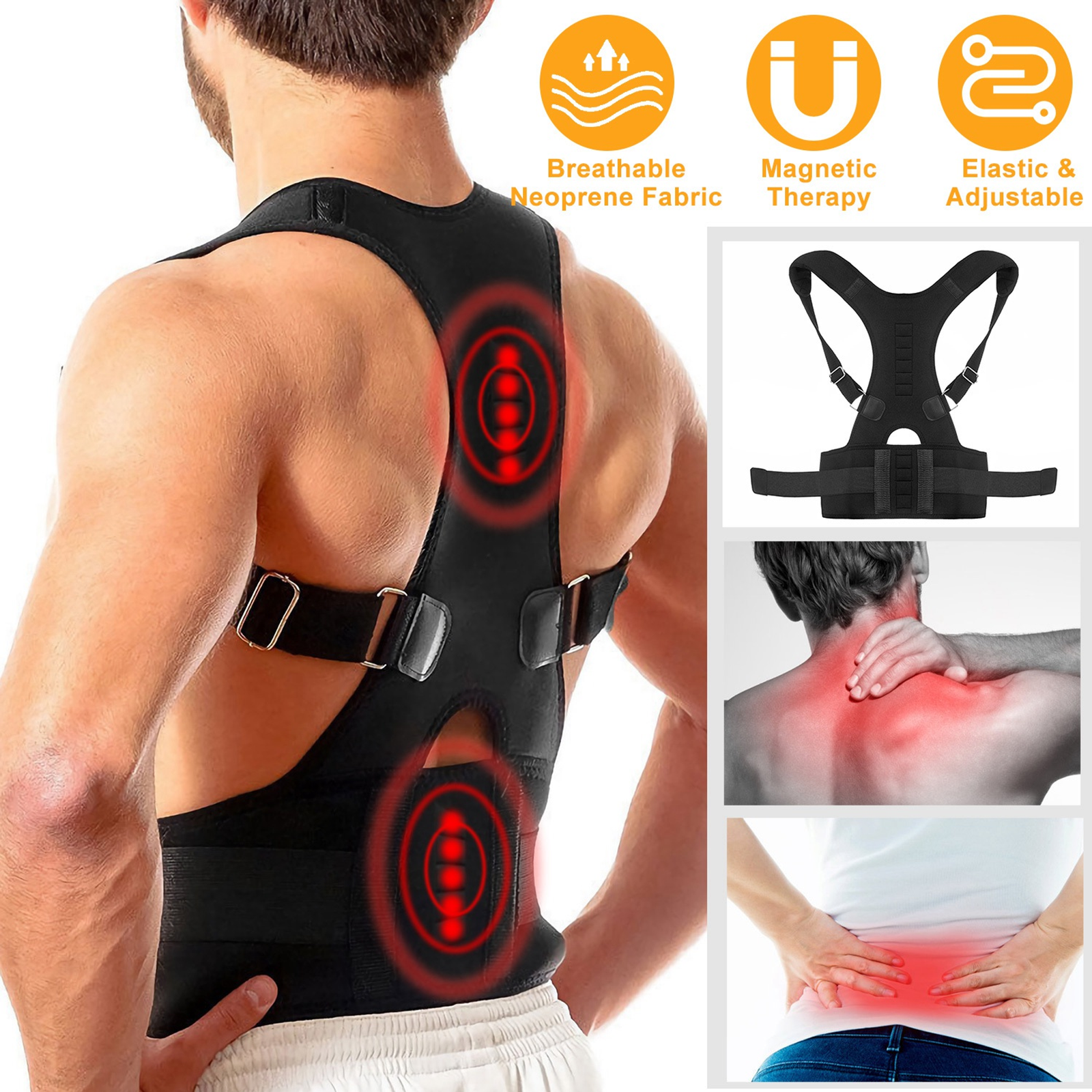 Unisex Posture Corrector Support Magnetic Lumbar - Image 10