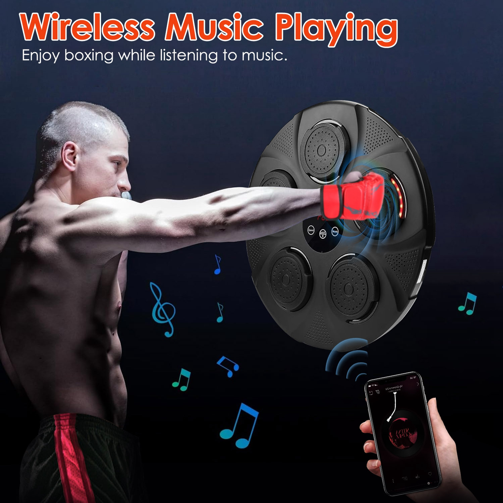 Music Boxing Machine Electronic Wall Target Punching Pad - Image 9