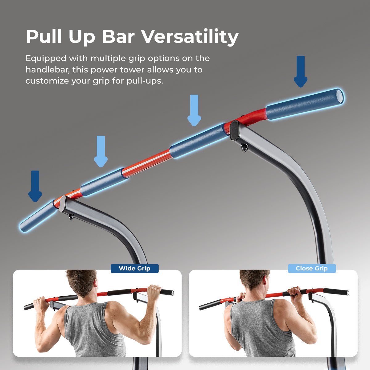 Sunny Health & Fitness Multi-Function Power Tower with Dip Station, Pull Up Bar, and Core Workout - SF-XF924016 - Image 6