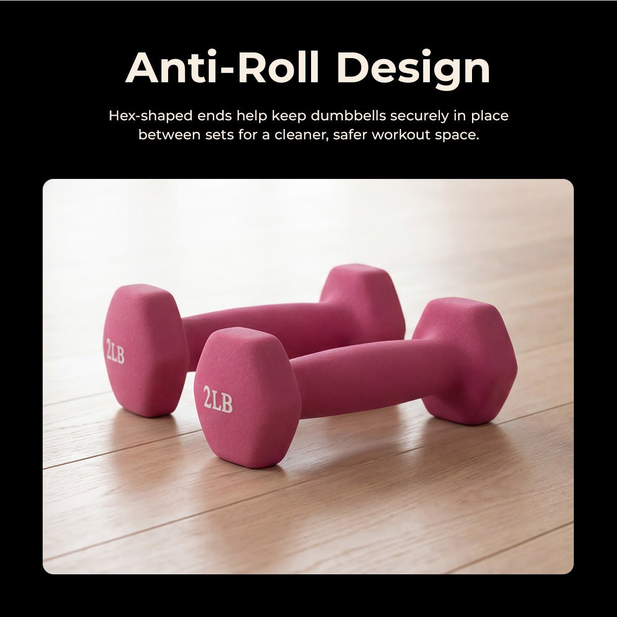 Sunny Health & Fitness Neoprene Dumbbell - 10lb (PAIR) - Image 4