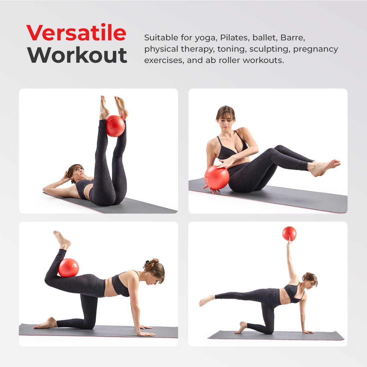 Sunny Health & Fitness Premium Pilates Ball 9” - Image 6
