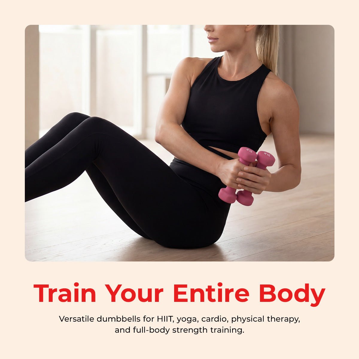 Sunny Health & Fitness Neoprene Dumbbell - 10lb (PAIR) - Image 5