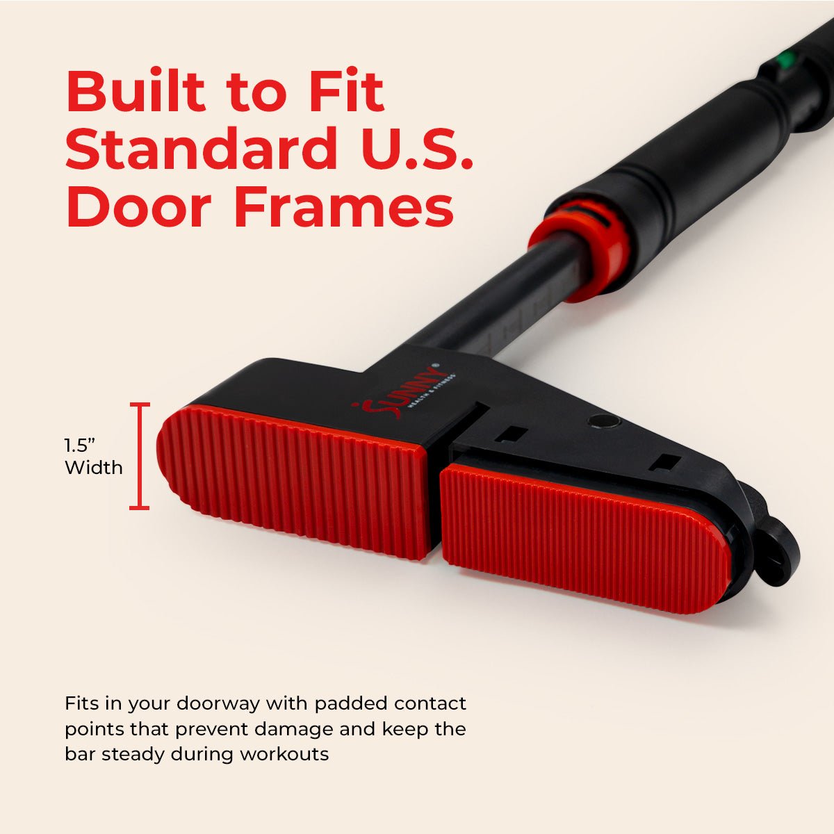 Sunny Health & Fitness Adjustable Door Mount Pull Up Bar - NO. 109 - Image 5