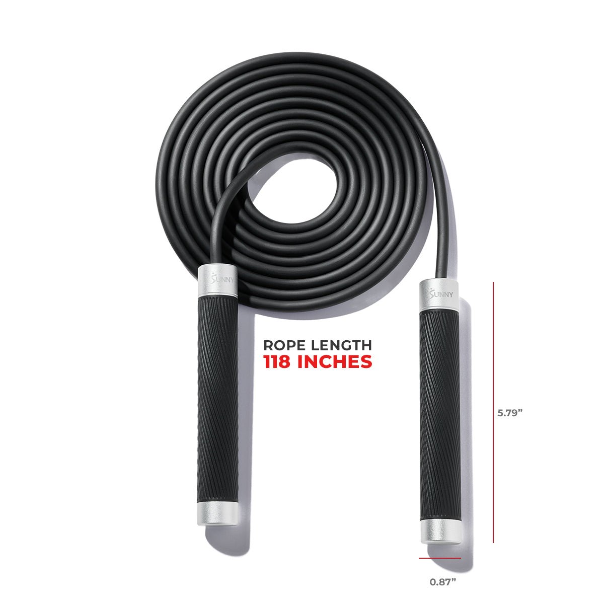 Sunny Health & Fitness Adjustable Weighted Jump Rope - SF-JR03-BK - Image 6