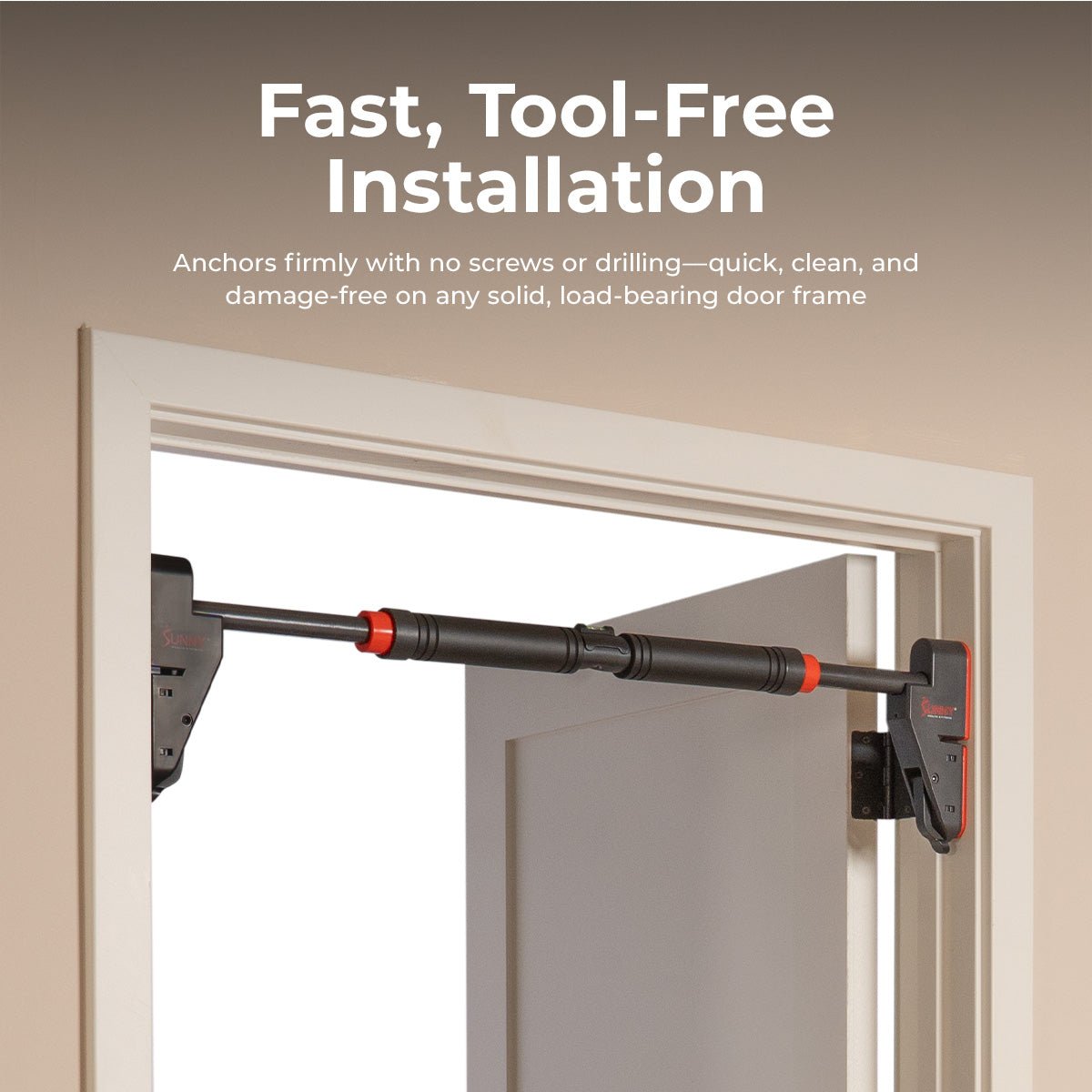 Sunny Health & Fitness Adjustable Door Mount Pull Up Bar - NO. 109 - Image 6