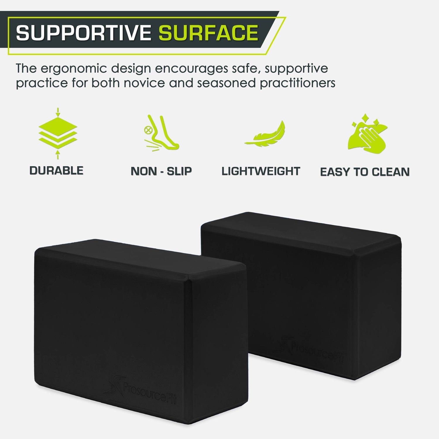 Set of 2 Foam Yoga Blocks