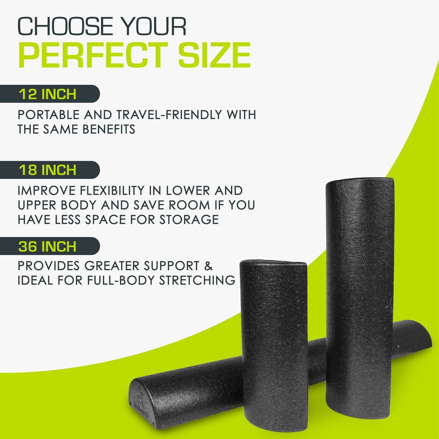 High Density Half-Round Foam Roller