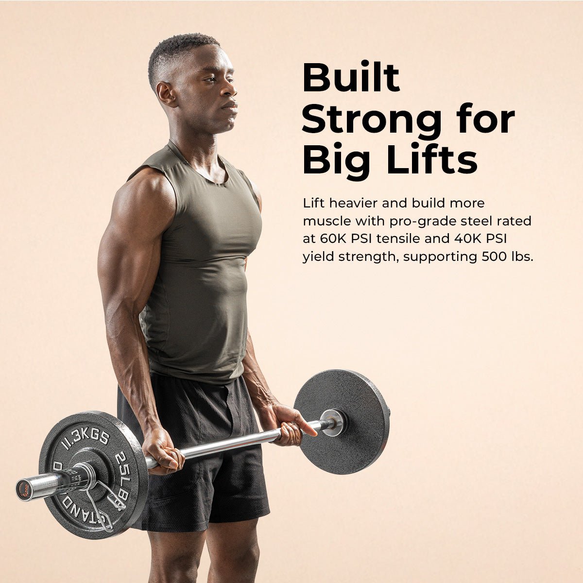 Sunny Health & Fitness 60" Olympic Bar - Image 2