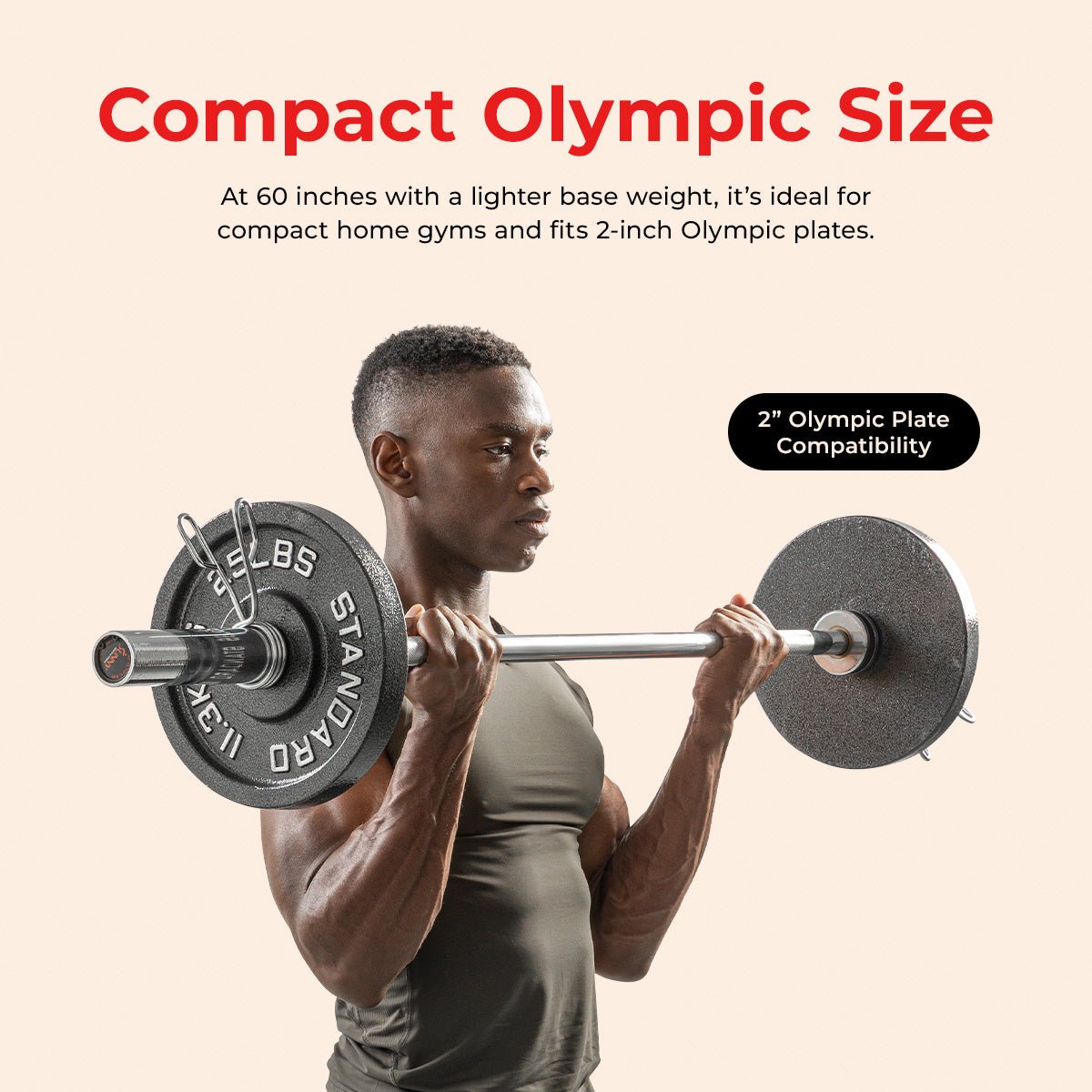 Sunny Health & Fitness 60" Olympic Bar - Image 5