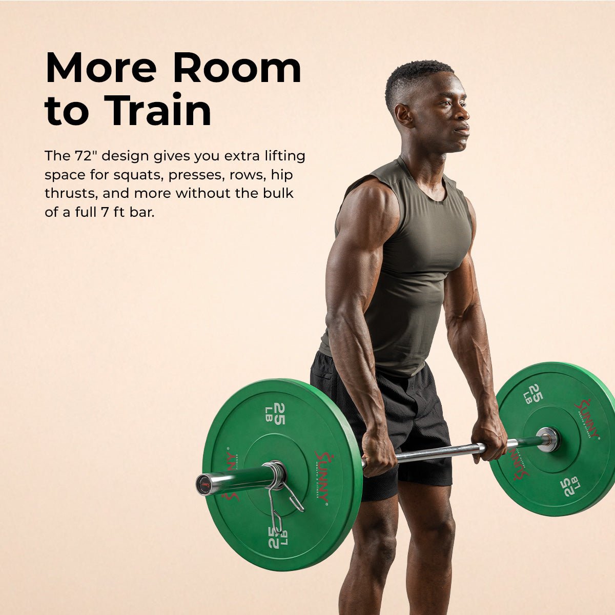 Sunny Health & Fitness 72" Olympic Bar - Image 2
