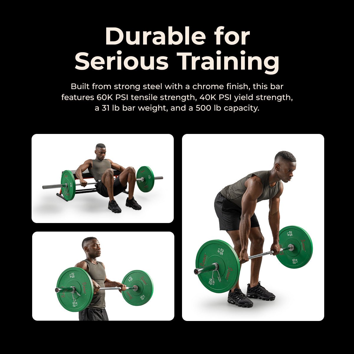 Sunny Health & Fitness 72" Olympic Bar - Image 3