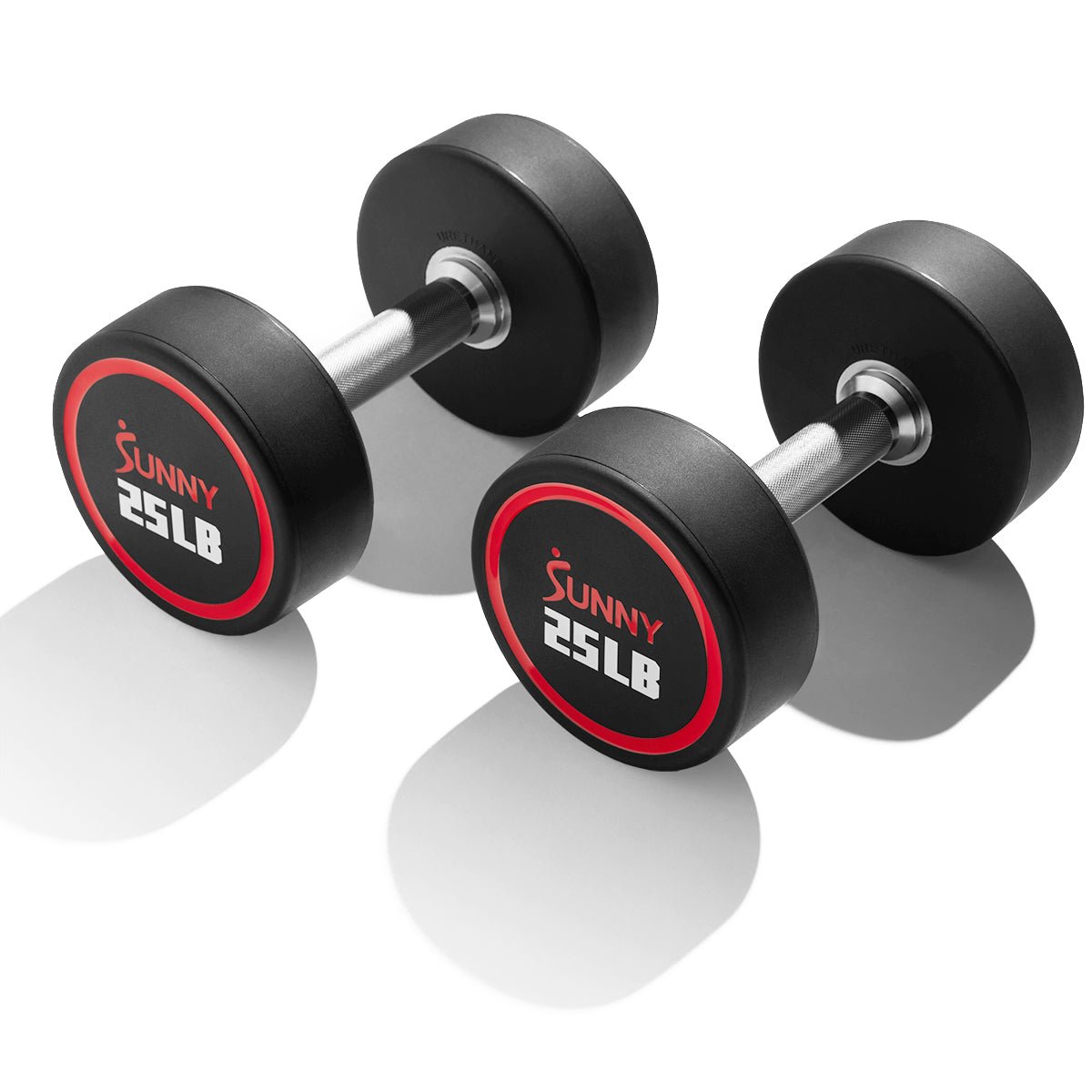 Sunny Health & Fitness Signature Style Polyurethane Round Dumbbell 25-Pound - SF-DB02-25