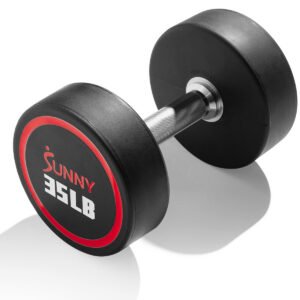 Sunny Health & Fitness Signature Style Polyurethane Round Dumbbell 35-Pound - SF-DB02-35