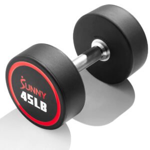 Sunny Health & Fitness Signature Style Polyurethane Round Dumbbell 45-Pound - SF-DB02-45