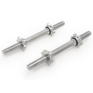 Sunny Health & Fitness 14" Threaded Chrome Dumbbell Bar (Pair)