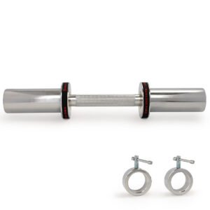Sunny Health & Fitness 16" Olympic Dumbbell Handles with Ring Collars