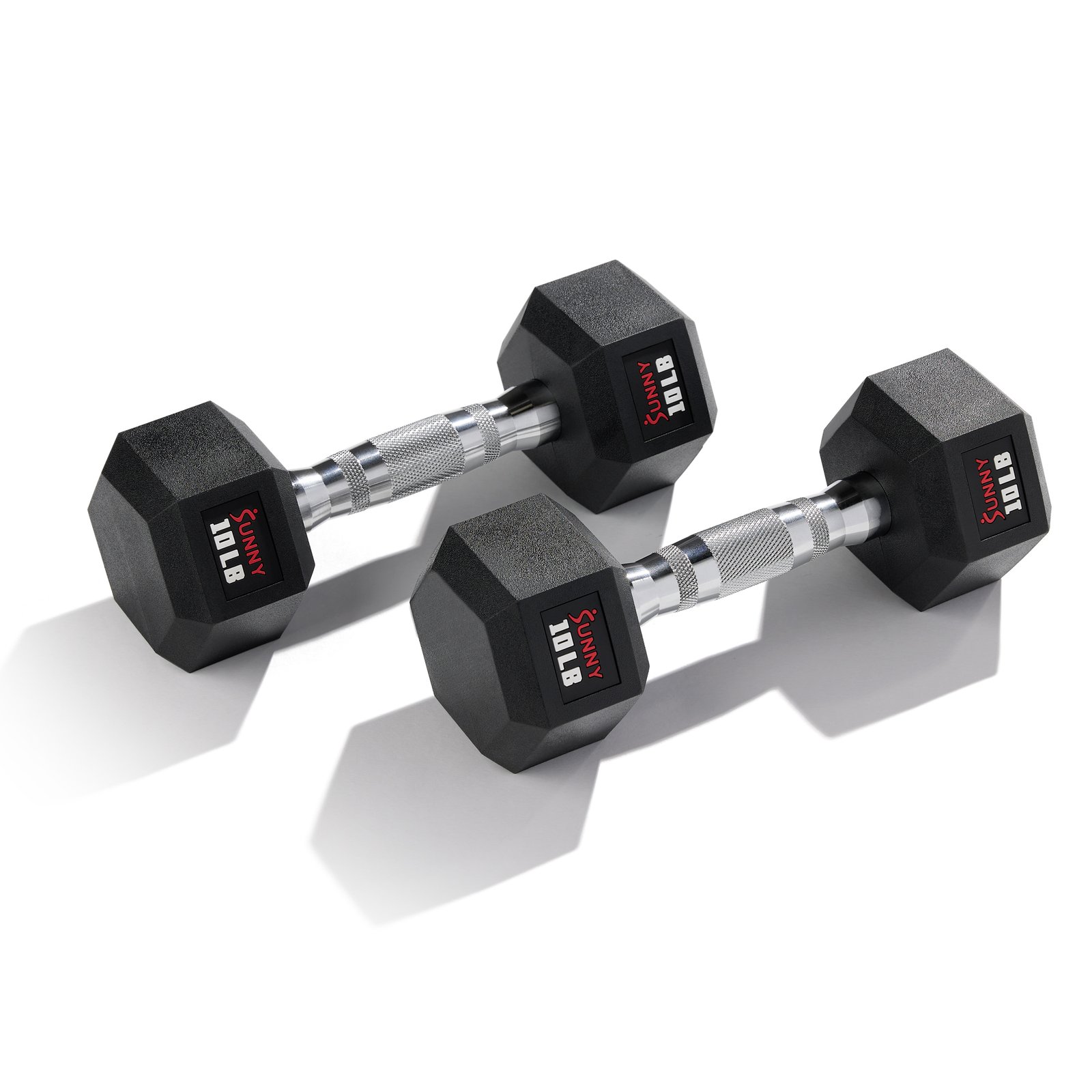 Sunny Health & Fitness Core Fit Hex Style Dumbbells 10-Pound (Pair) - SF-DB03-10