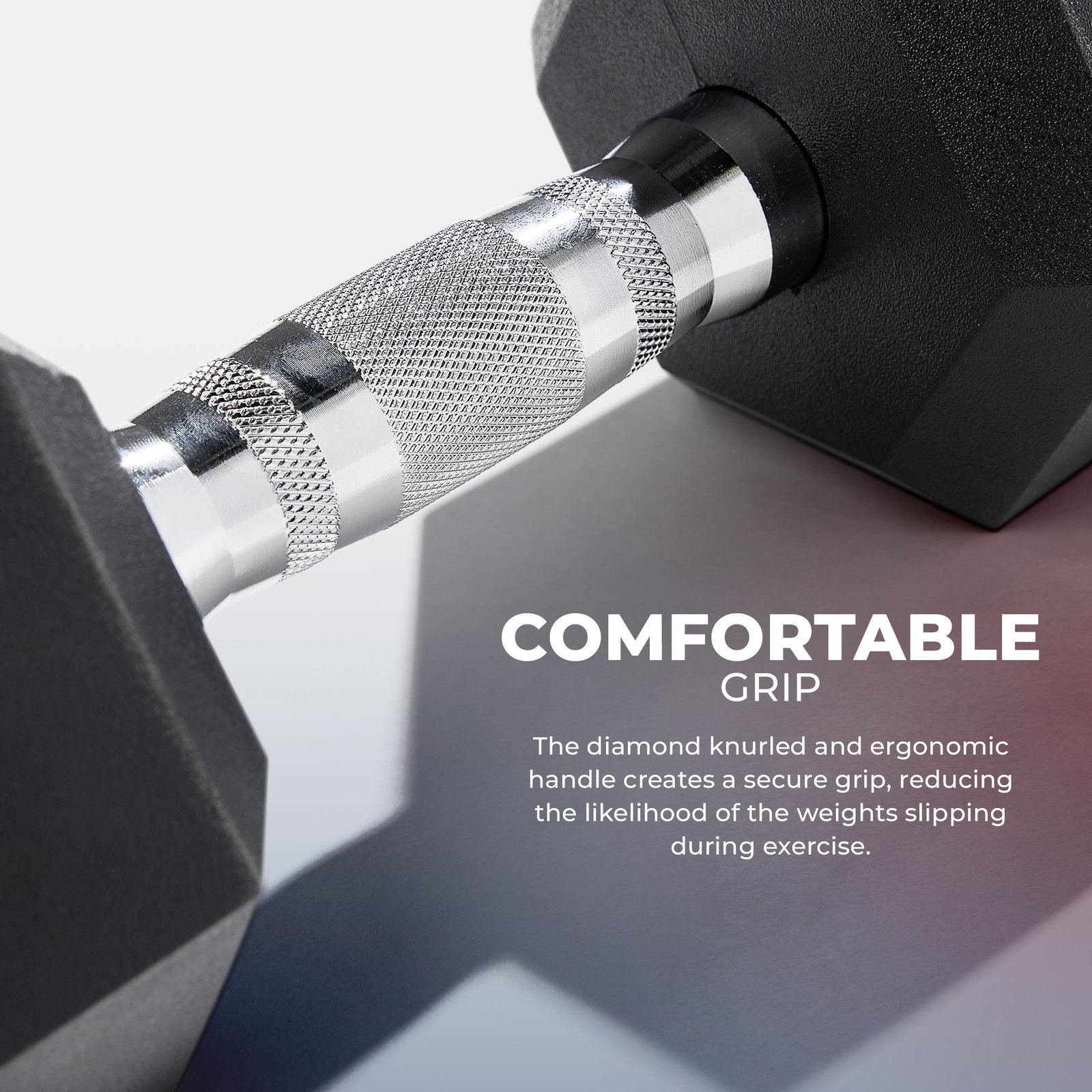Sunny Health & Fitness Core Fit Hex Style Dumbbell 40-Pound - SF-DB03-40 - Image 5