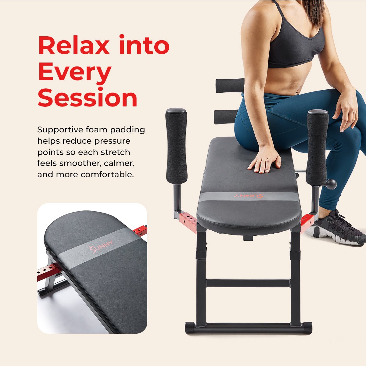 Sunny Health & Fitness Inversion Traction & Stretch Decompression Table - Image 6