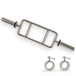 Sunny Health & Fitness 34" Olympic Tricep Bar with Ring Collars