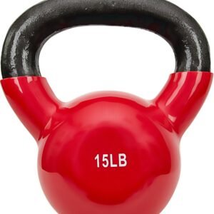 Sunny Health & Fitness Vinyl Coated Kettle Bell - 15Lbs